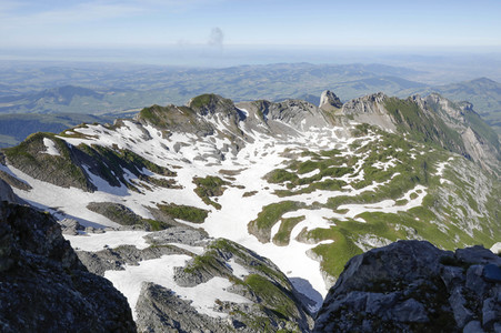 Auf dem Berg Säntis an der Schwägalp