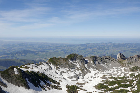 Auf dem Berg Säntis an der Schwägalp