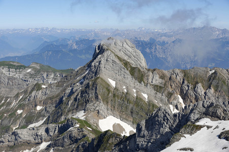 Auf dem Berg Säntis an der Schwägalp