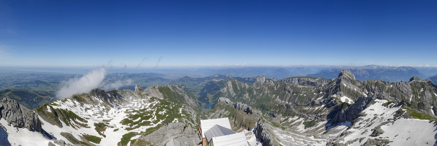 Auf dem Berg Säntis an der Schwägalp