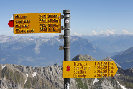 Auf dem Berg Säntis an der Schwägalp