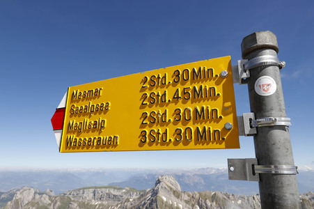 Auf dem Berg Säntis an der Schwägalp