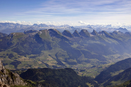 Auf dem Berg Säntis an der Schwägalp