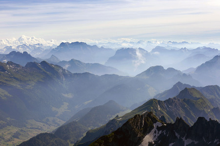 Auf dem Berg Säntis an der Schwägalp