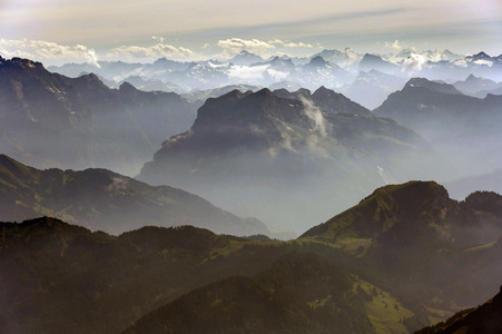 Auf dem Berg Säntis an der Schwägalp
