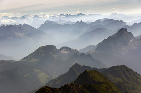 Auf dem Berg Säntis an der Schwägalp