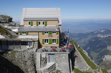 Auf dem Berg Säntis an der Schwägalp