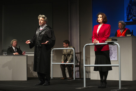 Theaterprobe 'Zeugin der Anklage' in Berlin