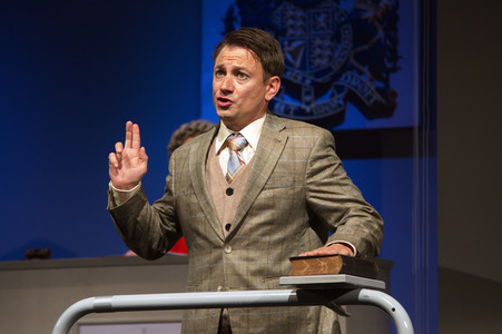 Theaterprobe 'Zeugin der Anklage' in Berlin