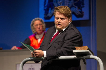 Theaterprobe 'Zeugin der Anklage' in Berlin