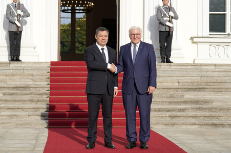 Empfang der Präsidenten von Kasachstan, Kirgisistan, Tadschikistan, Turkmenistan und Usbekistan in Berlin