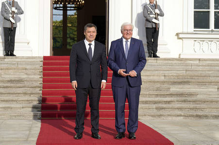 Empfang der Präsidenten von Kasachstan, Kirgisistan, Tadschikistan, Turkmenistan und Usbekistan in Berlin