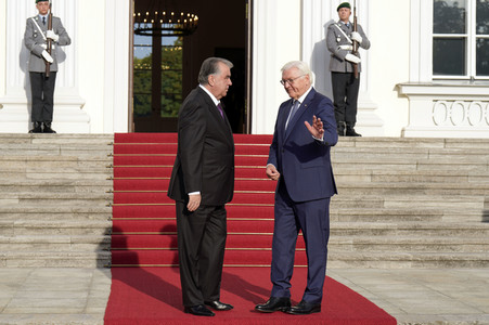 Empfang der Präsidenten von Kasachstan, Kirgisistan, Tadschikistan, Turkmenistan und Usbekistan in Berlin