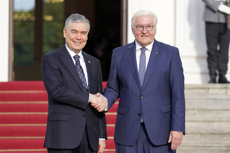 Empfang der Präsidenten von Kasachstan, Kirgisistan, Tadschikistan, Turkmenistan und Usbekistan in Berlin