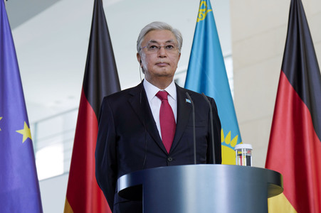 Empfang des Staatspräsidenten der Republik Kasachstan Kassim-Schomart Tokajew in Berlin