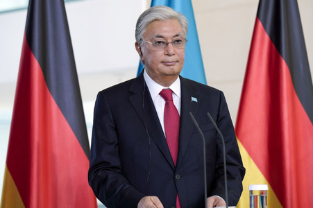 Empfang des Staatspräsidenten der Republik Kasachstan Kassim-Schomart Tokajew in Berlin