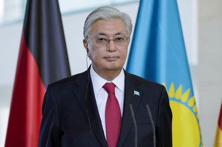 Empfang des Staatspräsidenten der Republik Kasachstan Kassim-Schomart Tokajew in Berlin
