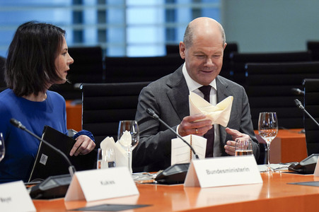 Empfang der Präsidenten von Kasachstan, Kirgisistan, Tadschikistan, Turkmenistan und Usbekistan im Kanzleramt in Berlin