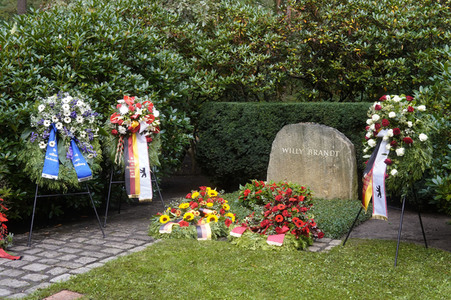 Kranzniederlegung in Gedenken an Willy Brandt in Berlin