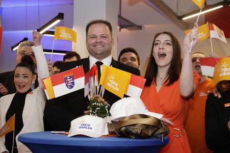 Wahlparty der Freien Wähler in Gießen