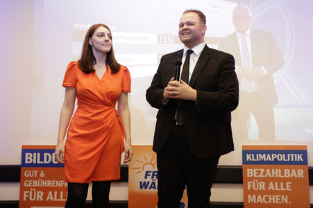 Wahlparty der Freien Wähler in Gießen