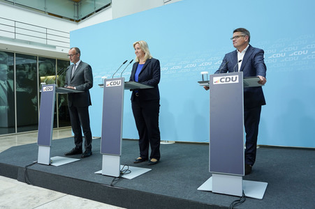 Pressekonferenz der CDU nach den Landtagswahlen in Hessen und Bayern in Berlin