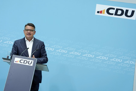 Pressekonferenz der CDU nach den Landtagswahlen in Hessen und Bayern in Berlin