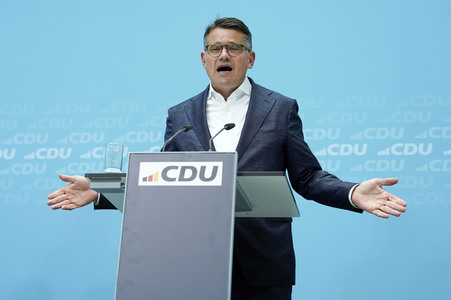 Pressekonferenz der CDU nach den Landtagswahlen in Hessen und Bayern in Berlin