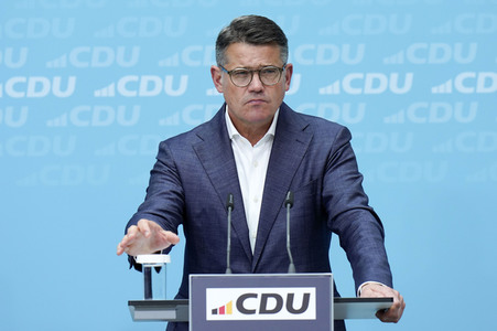 Pressekonferenz der CDU nach den Landtagswahlen in Hessen und Bayern in Berlin