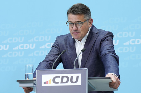 Pressekonferenz der CDU nach den Landtagswahlen in Hessen und Bayern in Berlin