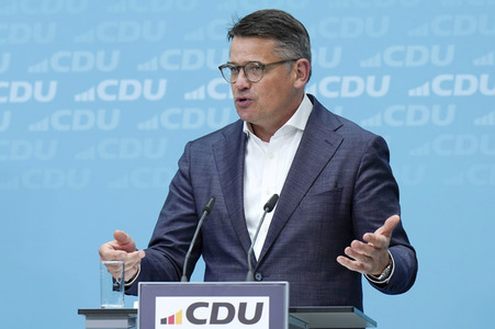 Pressekonferenz der CDU nach den Landtagswahlen in Hessen und Bayern in Berlin