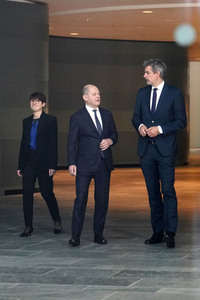 Empfang des Königs von Jordanien im Kanzleramt in Berlin