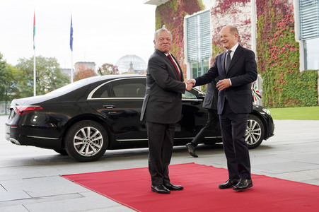 Empfang des Königs von Jordanien im Kanzleramt in Berlin