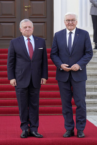 Empfang von Abdullah II. bin al-Hussein im Schloss Bellevue in Berlin