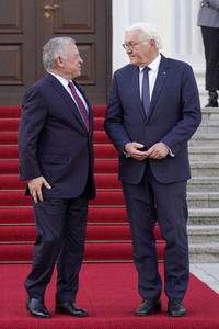 Empfang von Abdullah II. bin al-Hussein im Schloss Bellevue in Berlin