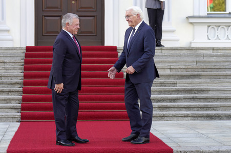 Empfang von Abdullah II. bin al-Hussein im Schloss Bellevue in Berlin