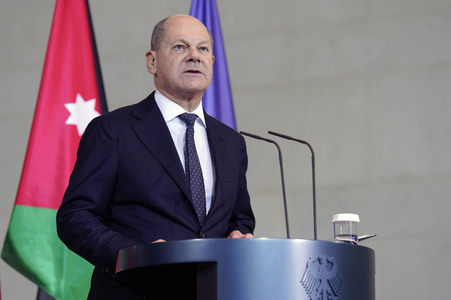 Empfang des Königs von Jordanien im Kanzleramt in Berlin