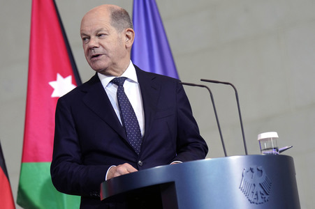 Empfang des Königs von Jordanien im Kanzleramt in Berlin