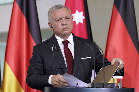 Empfang des Königs von Jordanien im Kanzleramt in Berlin