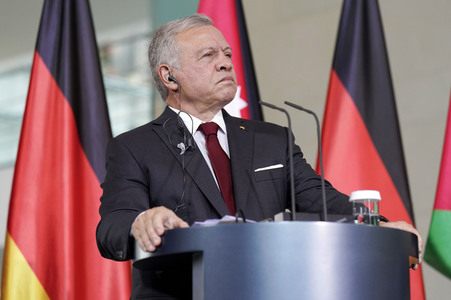 Empfang des Königs von Jordanien im Kanzleramt in Berlin