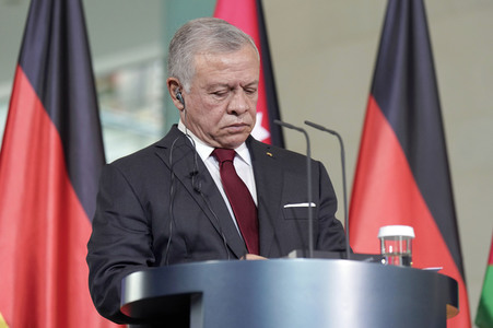 Empfang des Königs von Jordanien im Kanzleramt in Berlin