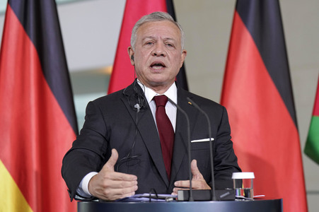 Empfang des Königs von Jordanien im Kanzleramt in Berlin
