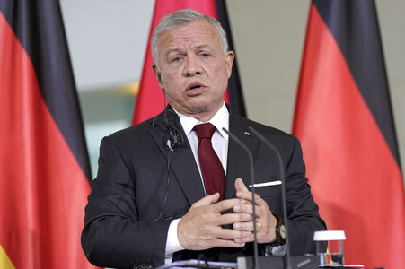 Empfang des Königs von Jordanien im Kanzleramt in Berlin