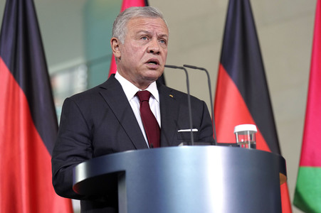 Empfang des Königs von Jordanien im Kanzleramt in Berlin