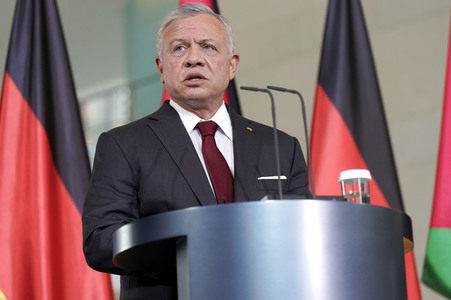 Empfang des Königs von Jordanien im Kanzleramt in Berlin