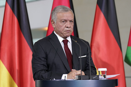 Empfang des Königs von Jordanien im Kanzleramt in Berlin