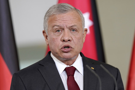 Empfang des Königs von Jordanien im Kanzleramt in Berlin