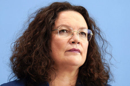 Bundespressekonferenz Turbo zur Arbeitsmarktintegration in Berlin