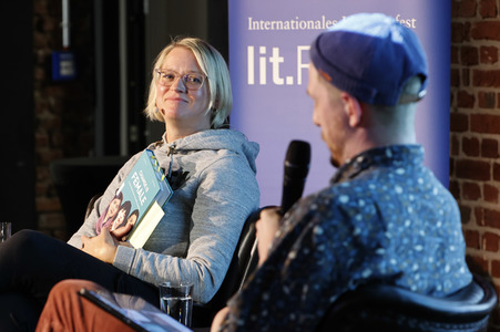 Mareike Graepel und Jan Hendrik Ax auf der lit.Ruhr 2023 in Bochum