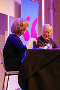 Richard Ford und Ulrich Noethen auf der lit.Cologne Spezial 2023 in Köln